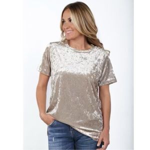 COCO & MAIN Velvet Top